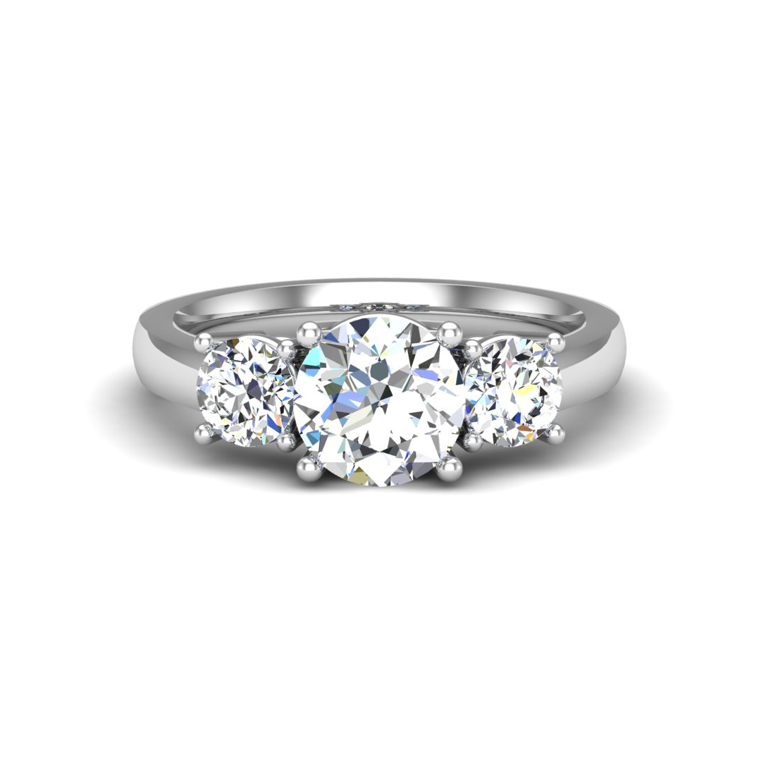 Korman Signature 'Daleyza' Three-Stone Engagement Ring